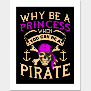 Pirate For Girls Tampa Gasparilla Crossbones Skull Posters and Art